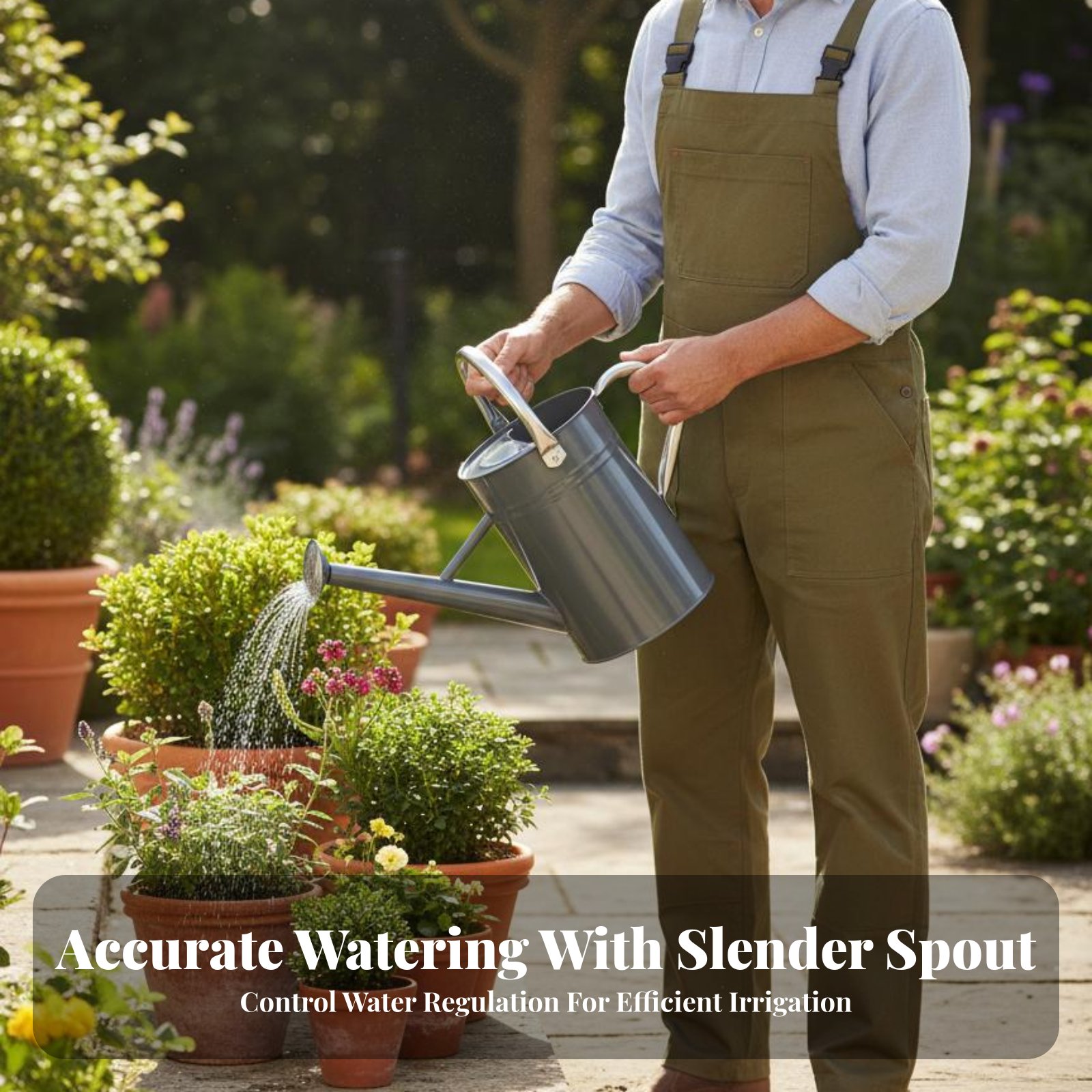 Gardening Tools Watering Can - 5L ガーデン水まきポット 頑丈な水まき缶 スプリンクラーヘッド付き 植物給水器 漏れ防止設計