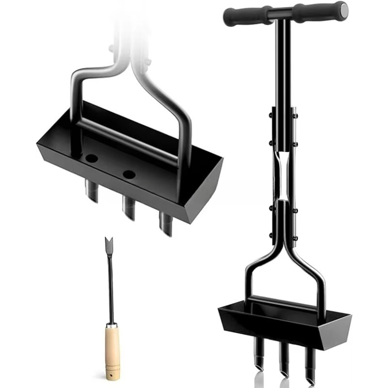 Gardening Tools Storage - 手動芝生エアレーター、手動コアエアレーター、芝生エアレーター、土壌コア収納トレイ付きコアリングツール、庭の手入れ用
