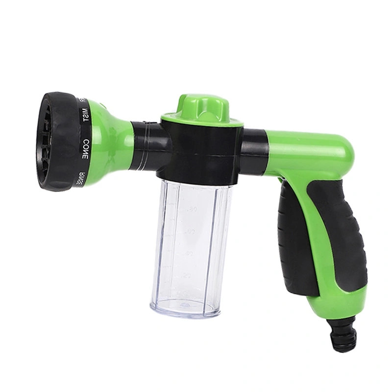 Gardening Tools Watering Can - 1PC 高圧泡散水缶車の水スプレーヘッドホースノズル 8 機能庭の水まき銃ヤードスプリンクラー散水ツール