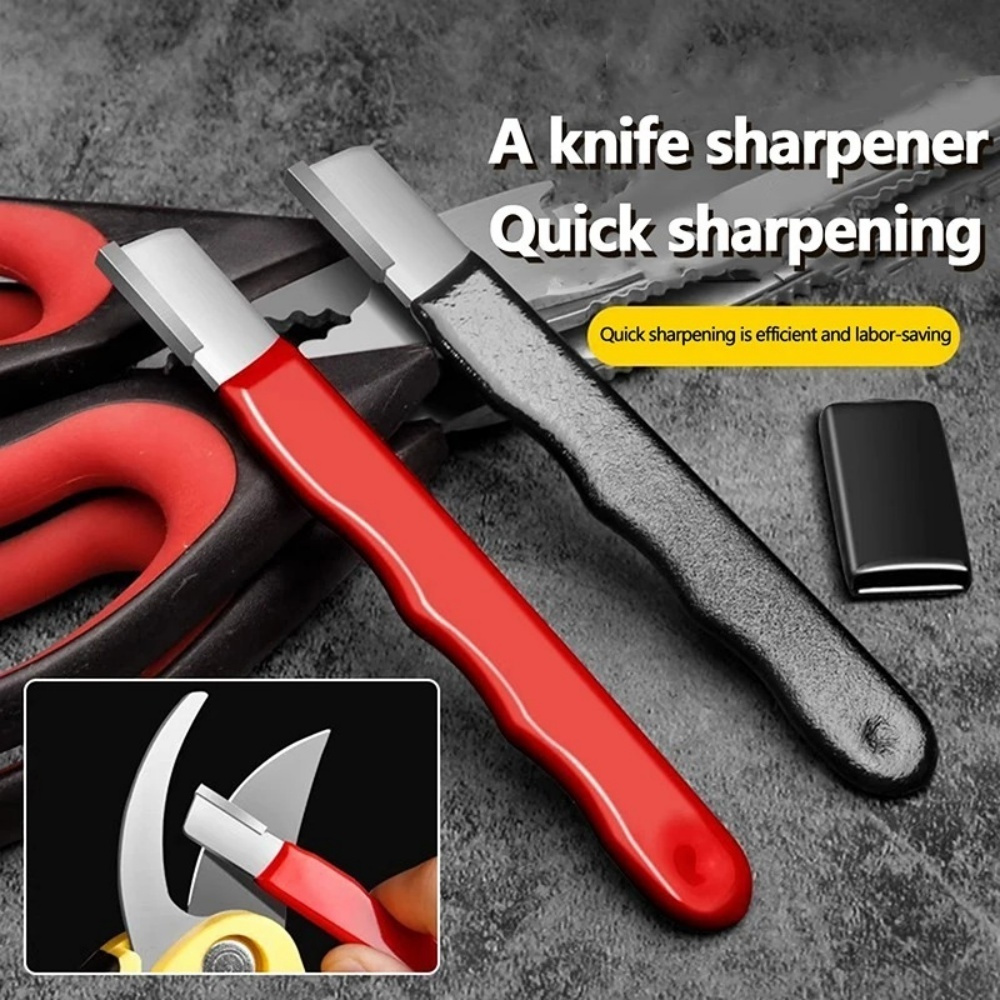 Gardening Tools Knife - プロ用金属製ナイフ研ぎ器、ハサミ研ぎ器、手持ち式砥石、あらゆる刃物用、キッチンナイフ、ハサミ、園芸用剪定ばさみ用ツール