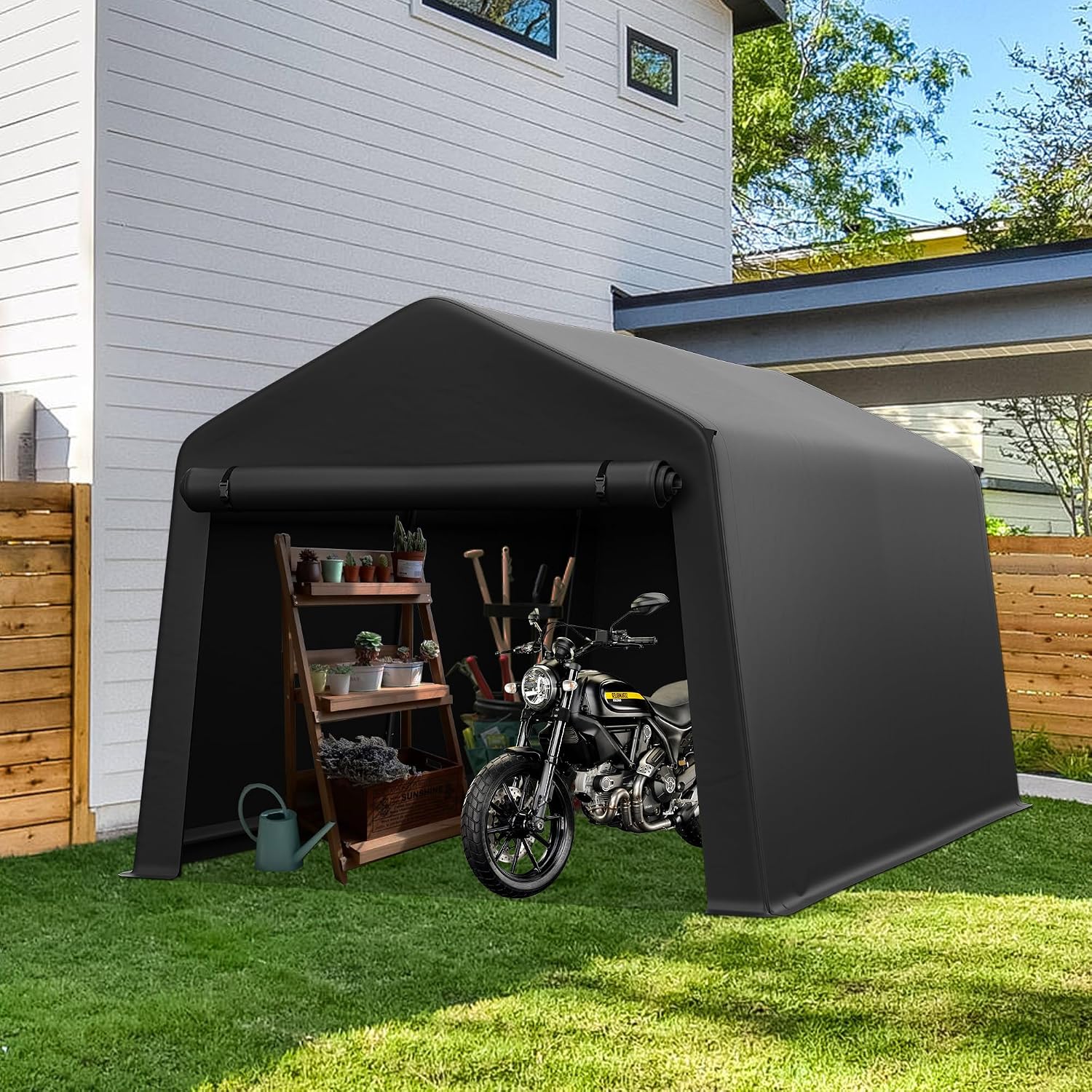 Gardening Tools Storage - ポータブル屋外収納庫 8x14フィート 防水ガーデンツールシェルター、カスタマイズ可能
