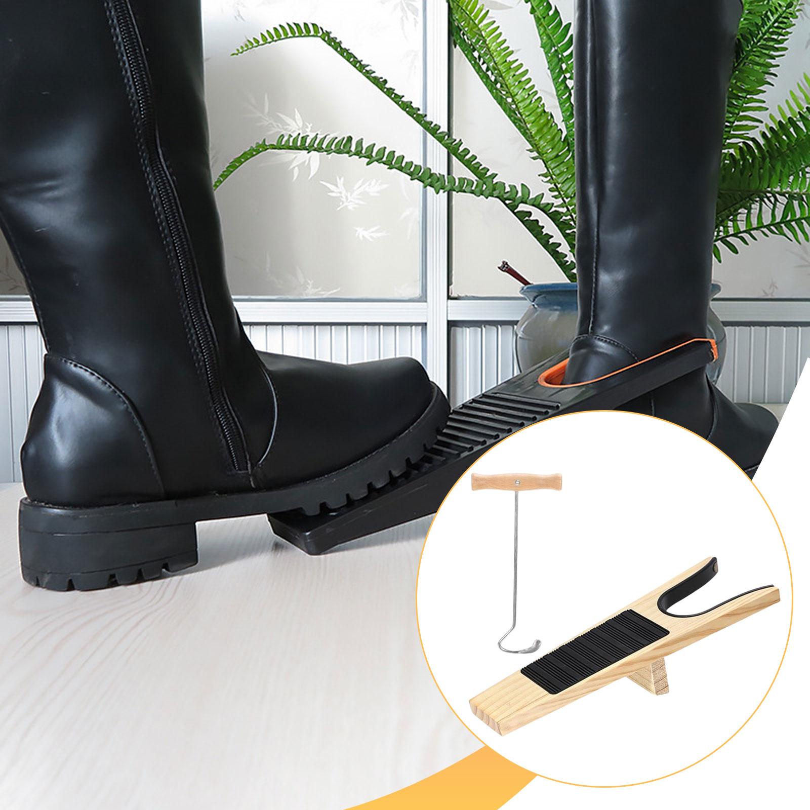 Gardening Tools For Elderly - 木製ブーツリムーバー、靴用補助具、携帯用ブーツジャック、カウボーイブーツプラー、靴べら、妊娠中、家庭、庭、高齢者向け、ブーツ脱ぎ履き用
