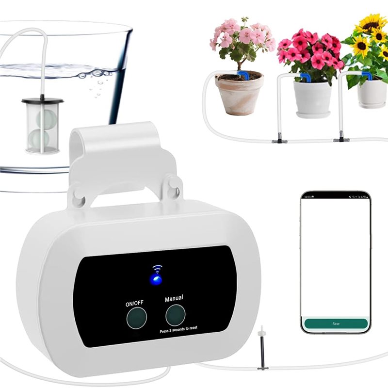 Drip Irrigation Kit - ABYP Wifiスマート植物散水システム 室内点滴灌漑キット 10株用 アプリ制御