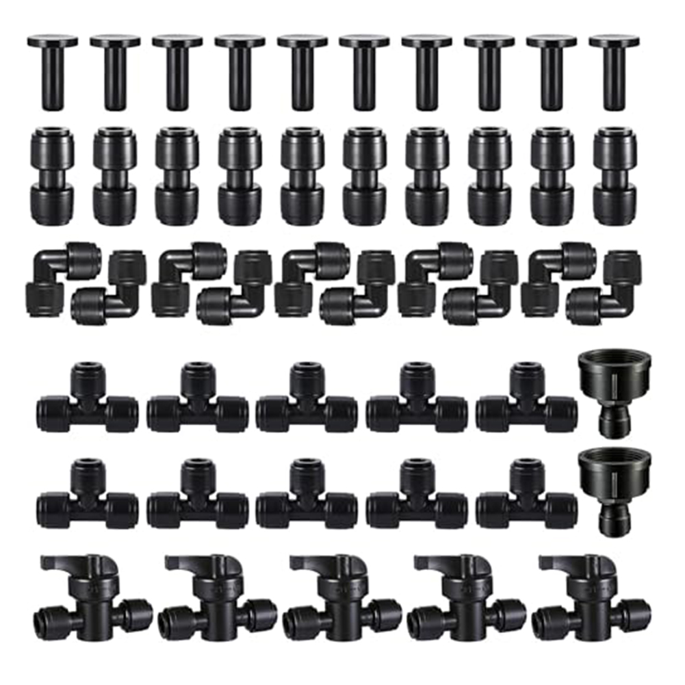 Drip Irrigation Kit - 点滴灌漑キット47点セット（14インチチューブ用）は、複数のシステムブランドと設置シナリオに対応します
