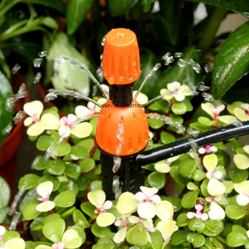調整可能な8口スプレーヤー点滴灌漑器1/4インチ（4/7mm - Drip Irrigation Kit のレビューと価格