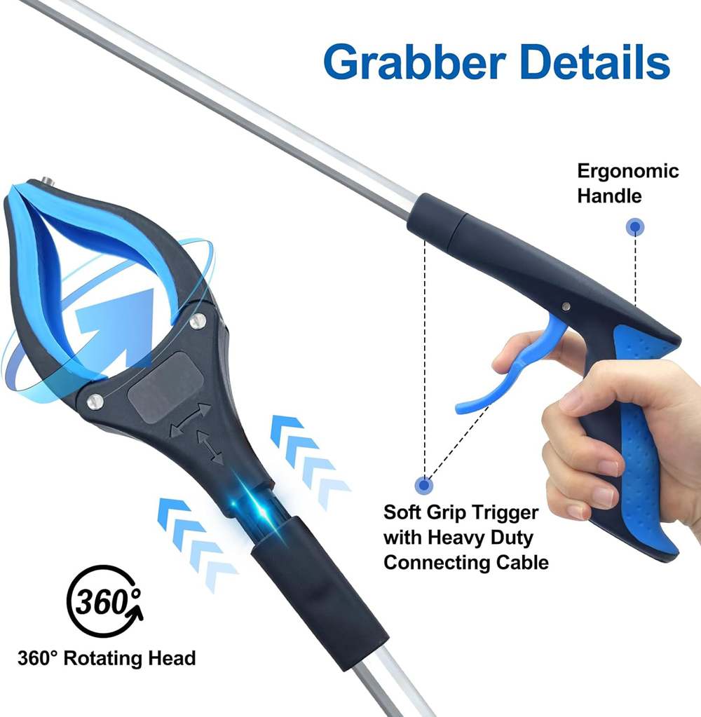 折りたたみ式グリッパーエクステンダー、360度回転式ゴミ拾い - Gardening Tools For Elderly のレビューと価格
