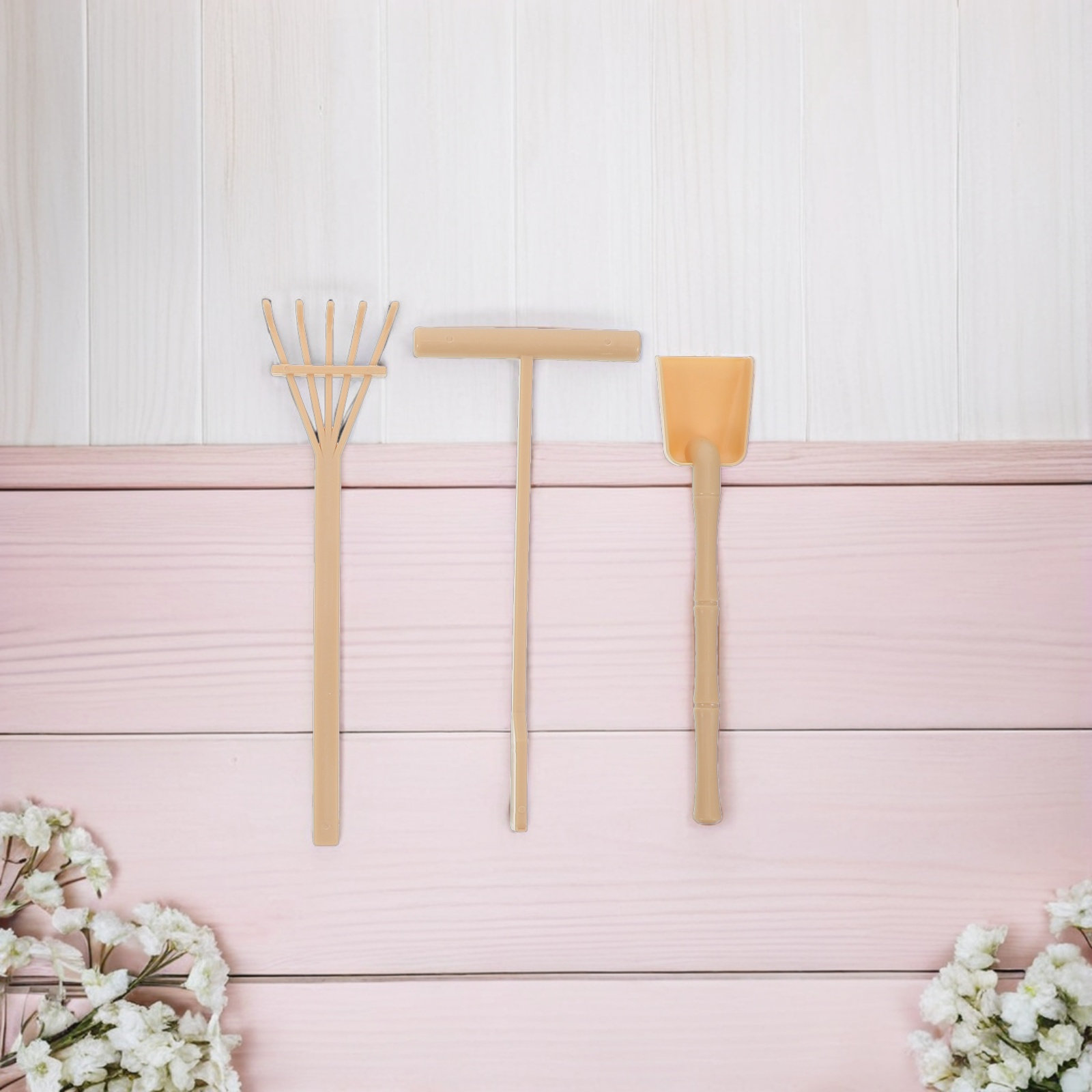 4セット ミニ禅砂庭用熊手ツール プラスチック製ハンドヘルド - Gardening Tools And Accessories のレビューと価格