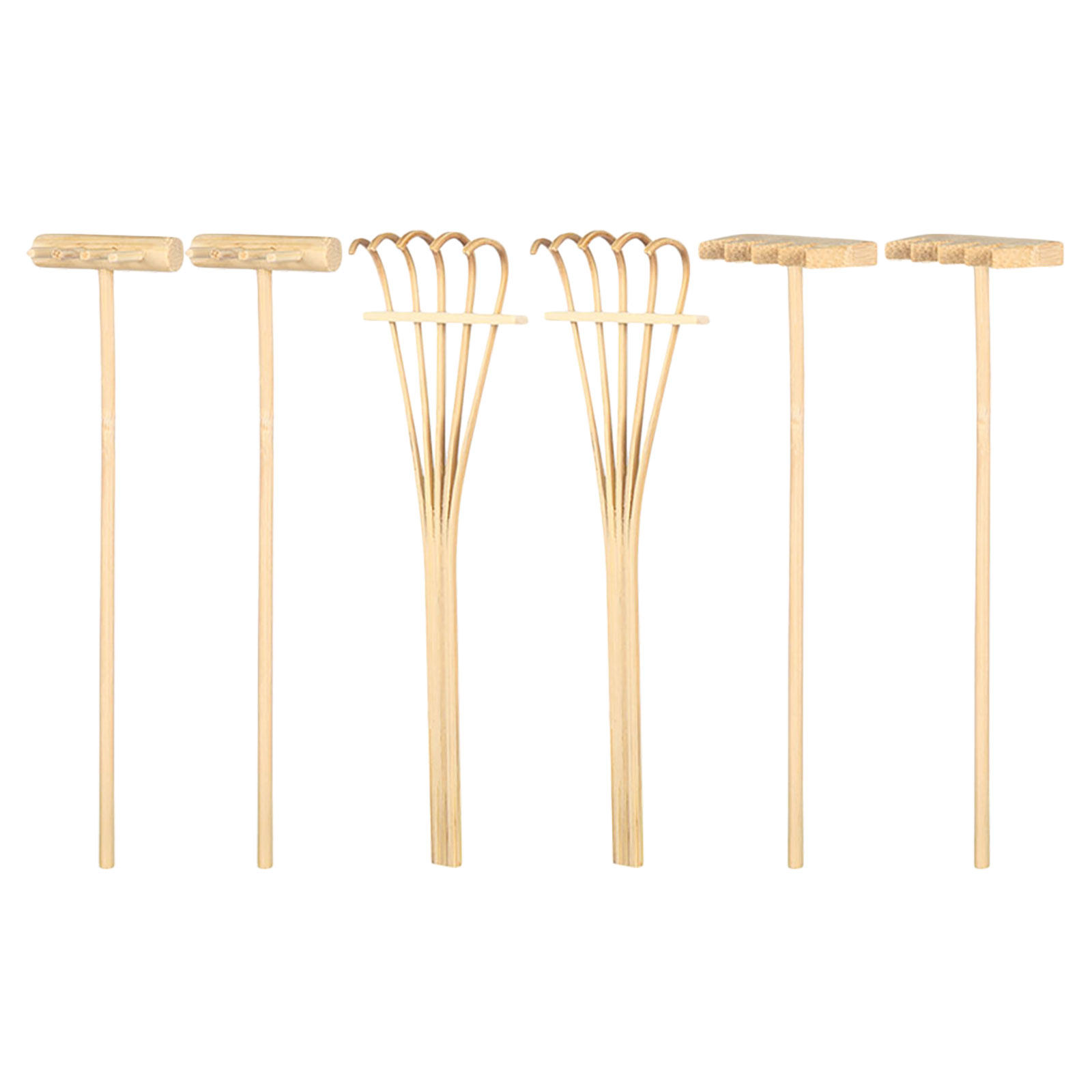 6個入りミニ砂すくいセット 竹製デスクトップ砂場アクセサリー - Gardening Tools And Accessories のレビューと価格