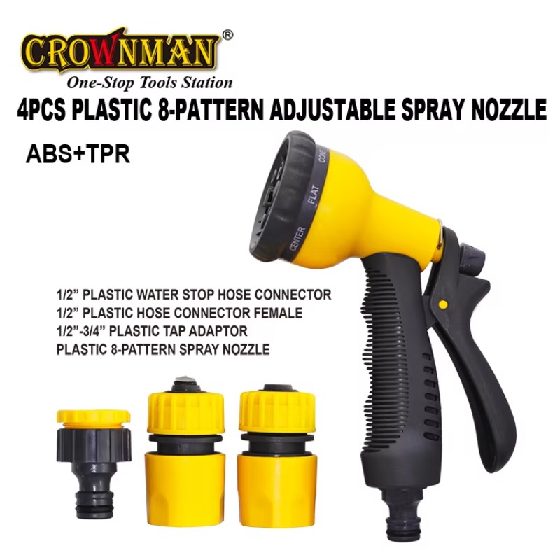 高品質8パターンガーデンウォーターホースノズルガン、調整可能 - Gardening Tools Quality のレビューと価格