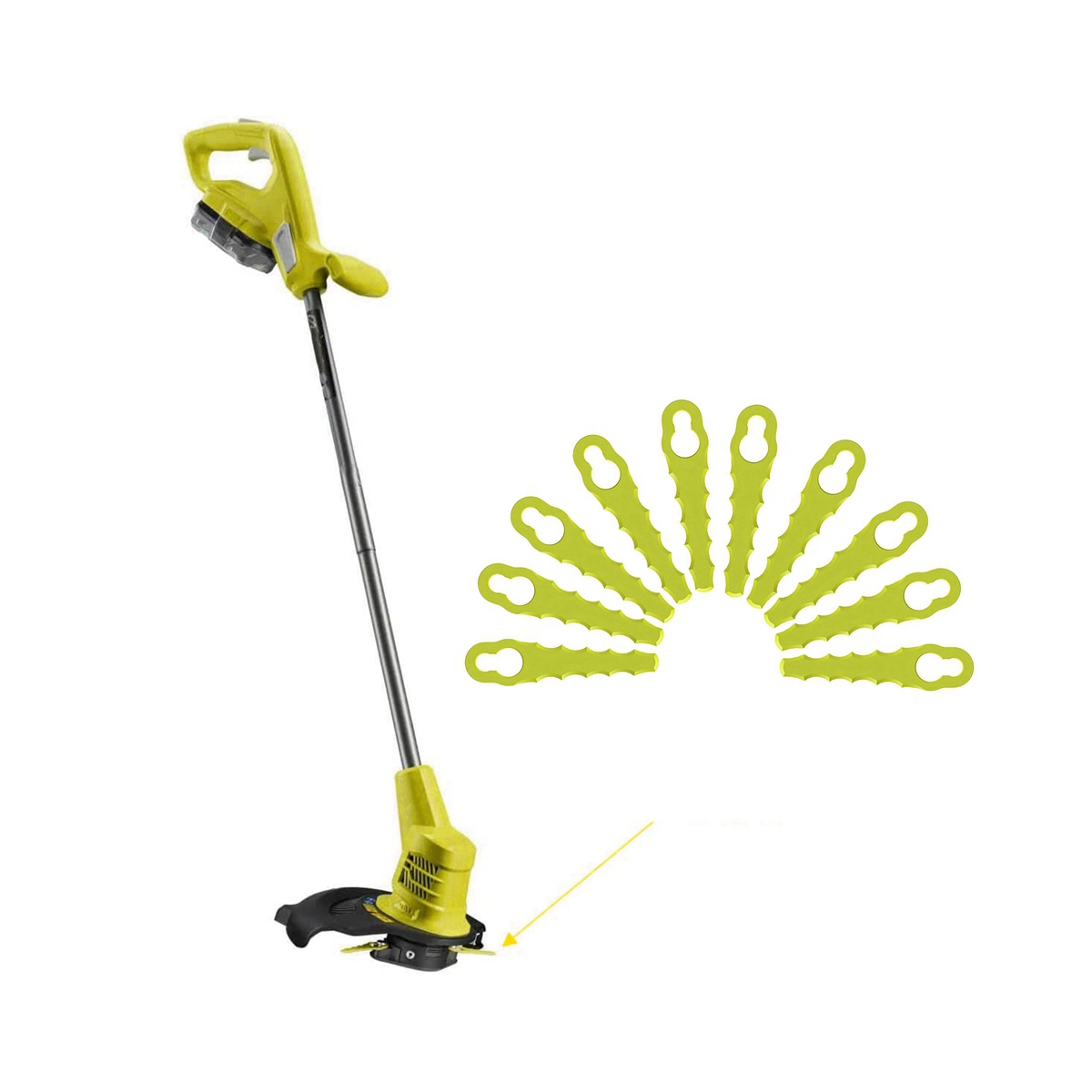 プラスチック製ブレード付きアビートリミングヘッド、芝刈り機、 - Gardening Tools Ryobi のレビューと価格