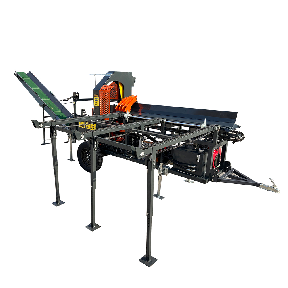 30トンヘビーデューティー薪割り機、大型ライブデッキ付き薪切 - Gardening Tools Video のレビューと価格