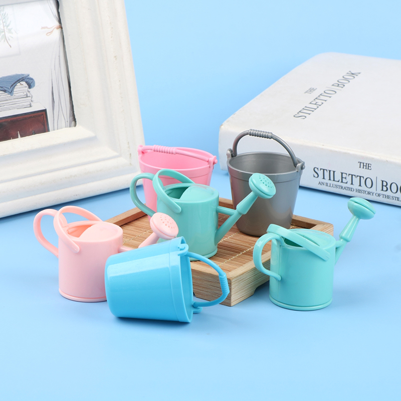 【CPI】1セットドールハウスミニチュアバケツじょうろモデル - Gardening Tools Watering Can のレビューと価格
