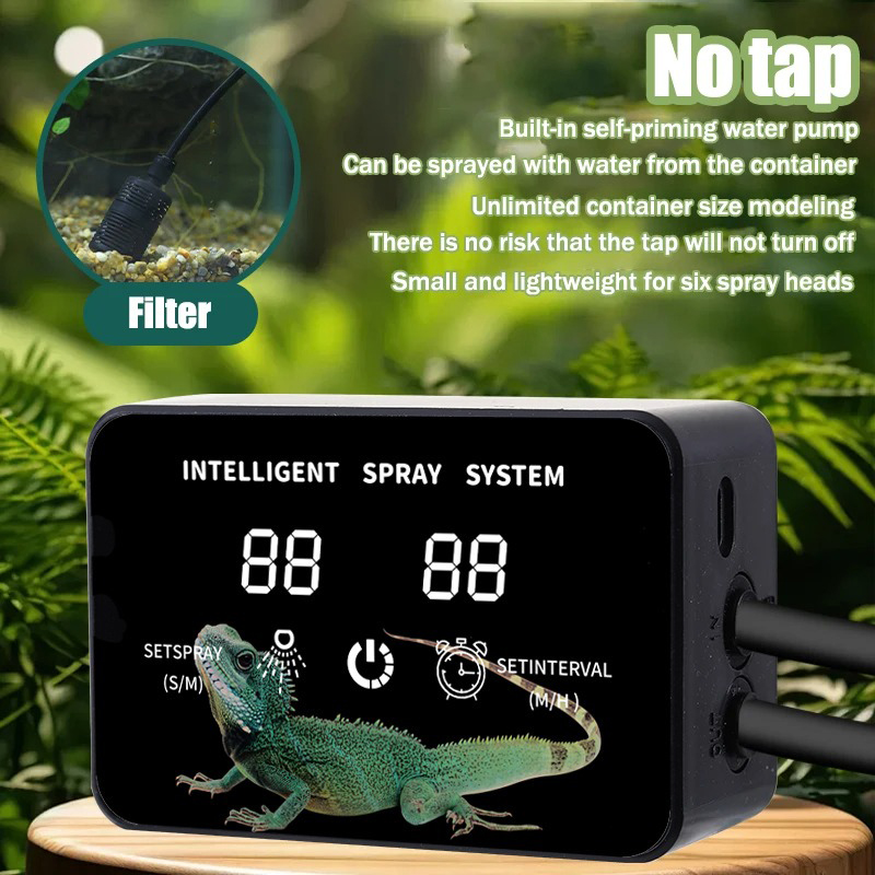 インテリジェント爬虫類スプレー灌漑タイマーシステム ミスト熱 - Drip Irrigation Kit のレビューと価格