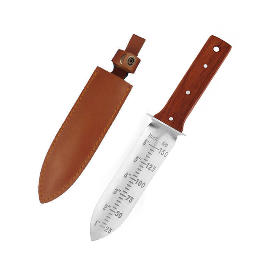 1個のプロ仕様のホリガーデンナイフ、革製シース、保護ハンドガ - Gardening Tools Knife のレビューと価格