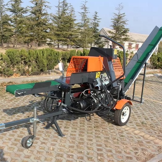 20トン油圧式薪割り機、林業機械、水平移動式手動制御木材切断 - Gardening Tools Video のレビューと価格