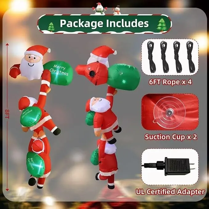 クリスマス用インフレータブルエアモールド、3つの壁を登る老人 - Gardening Tools For Elderly のレビューと価格