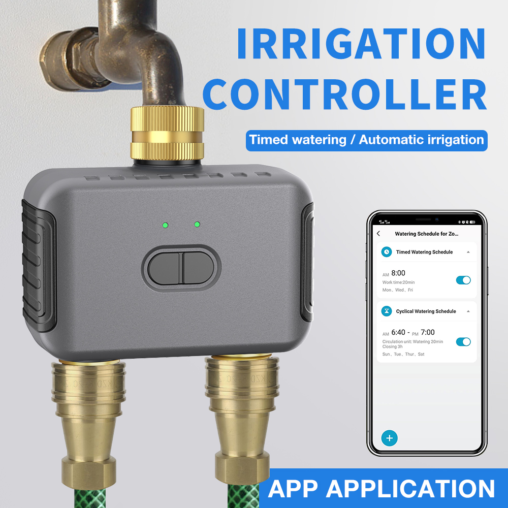 Tuya 2 ゾーン散水タイマー庭自動灌漑コントローラー散水 - Drip Irrigation Kit のレビューと価格